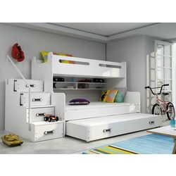 Pat suprapus BMS Group Max 3 pat retractabil/saltea 120x200 (White)