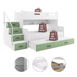 Pat suprapus BMS Group Max 3 pat retractabil/saltea 120x200 (White) Thumb