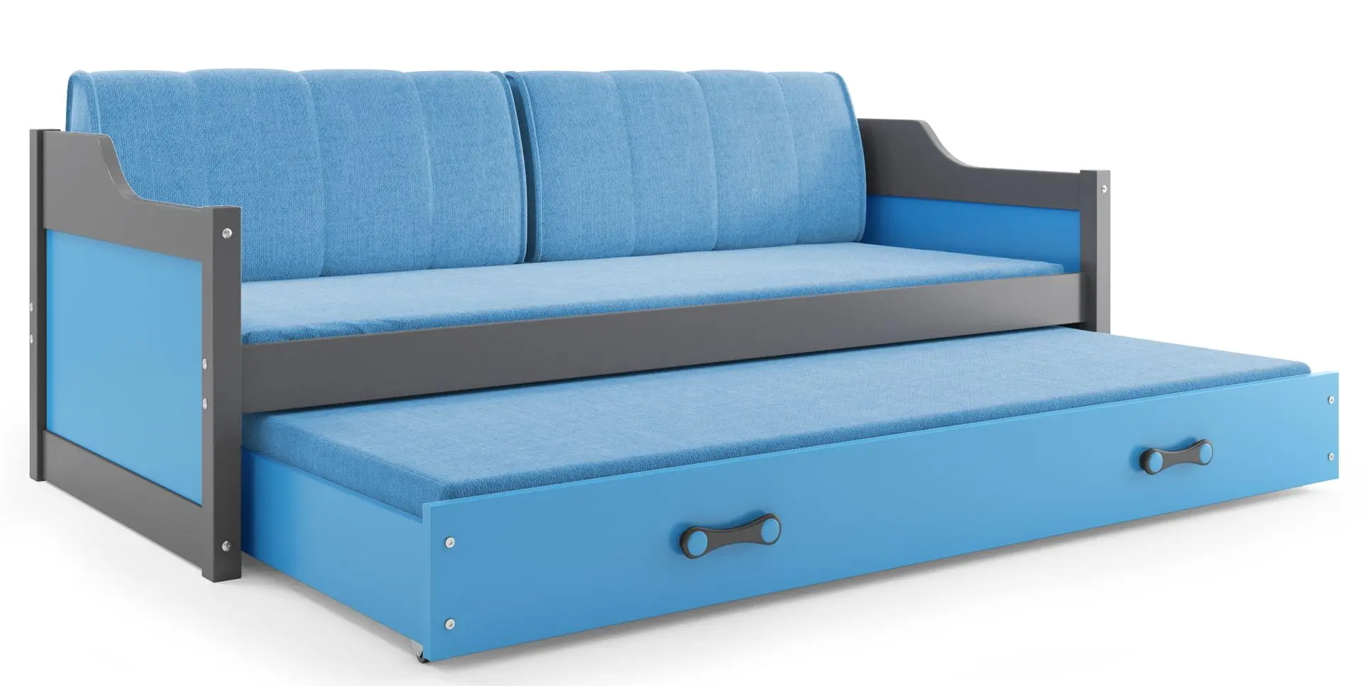 Pat BMS Group Dawid cu pat retractabil 90x200 (Graphite/Blue)