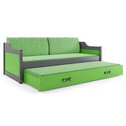 Pat BMS Group Dawid cu pat retractabil 90x200 (Graphite/Green) Thumb