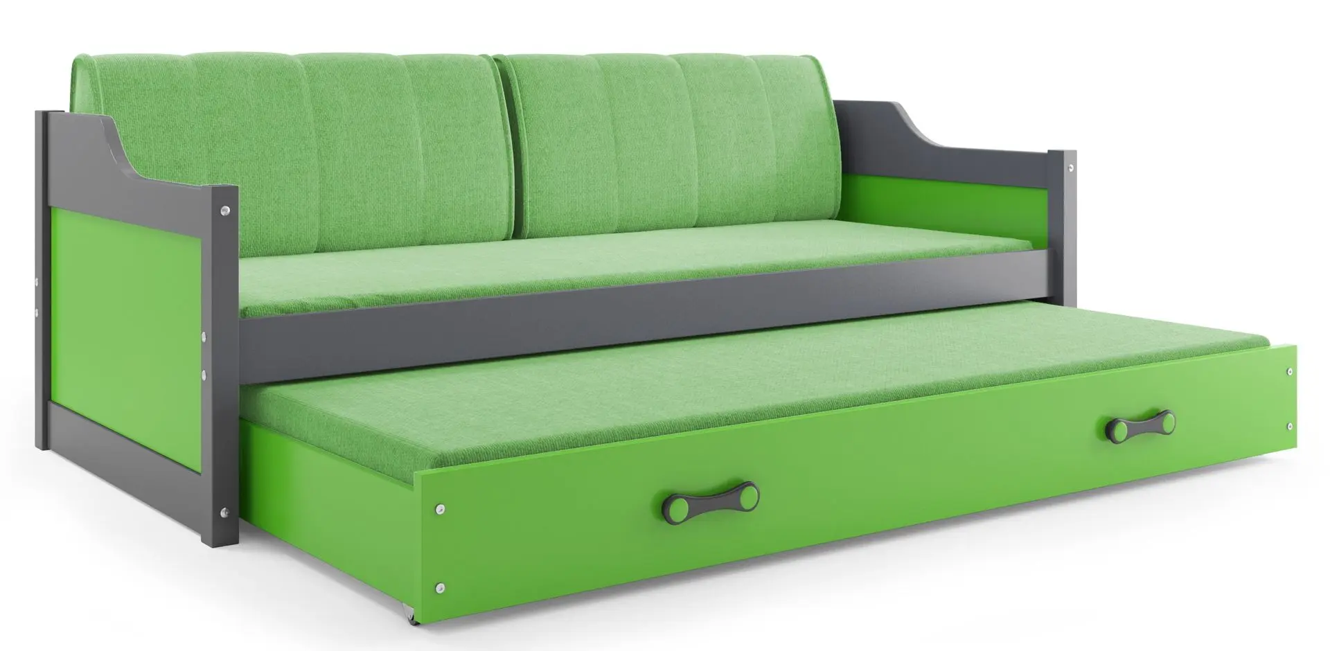 Pat BMS Group Dawid cu pat retractabil 90x200 (Graphite/Green)