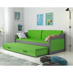 Pat BMS Group Dawid cu pat retractabil 90x200 (Graphite/Green)