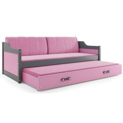 Pat BMS Group Dawid cu pat retractabil 90x200 (Graphite/Pink) Thumb