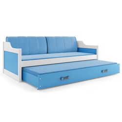 Pat BMS Group Dawid cu pat retractabil 90x200 (White/Blue) Thumb