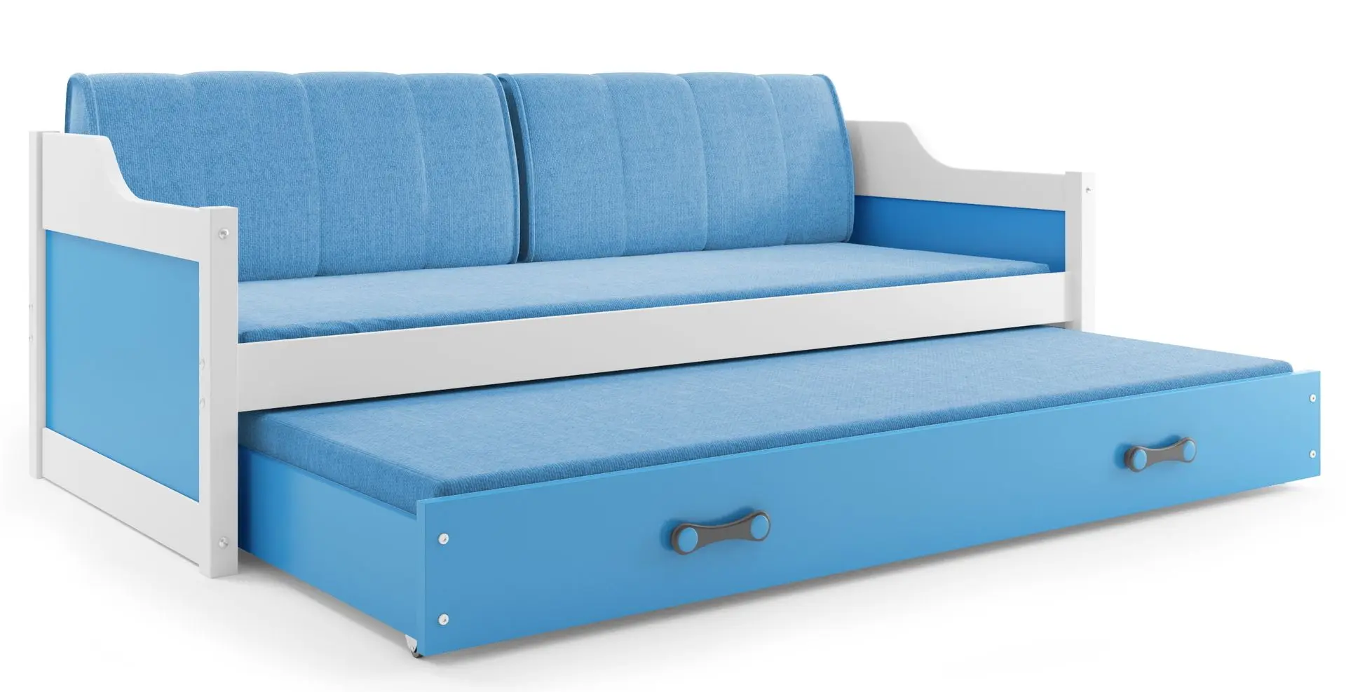 Pat BMS Group Dawid cu pat retractabil 90x200 (White/Blue)