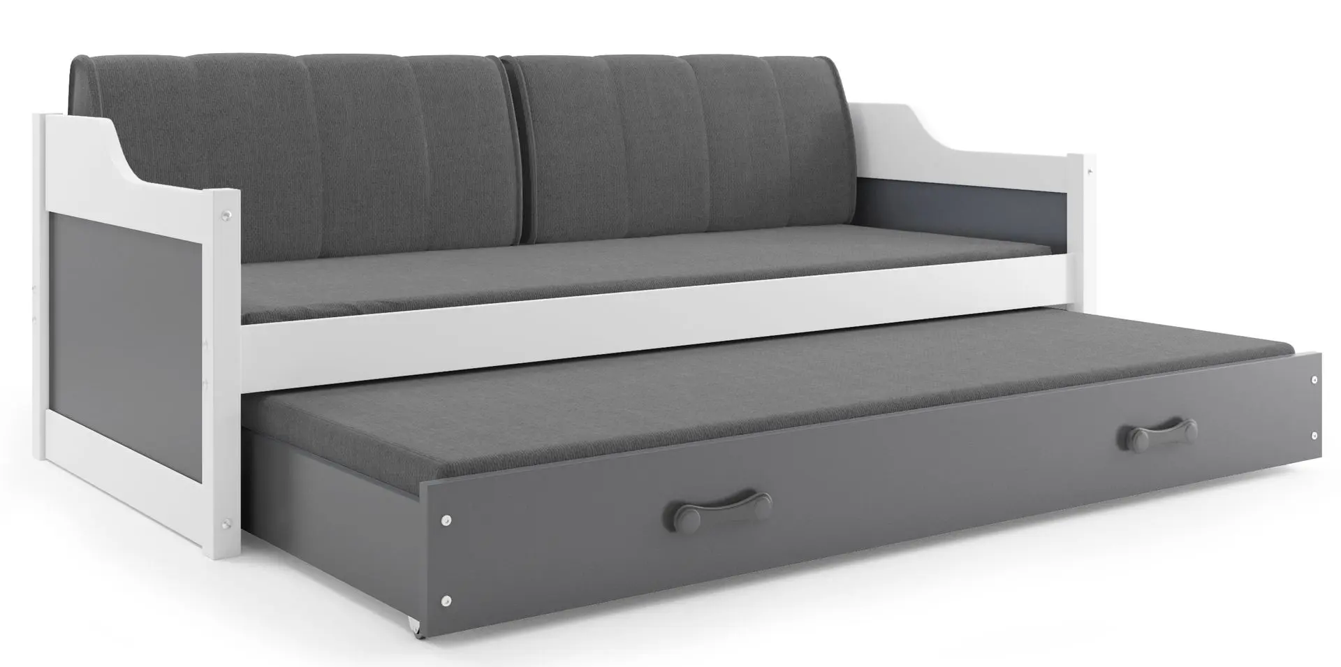 Pat BMS Group Dawid cu pat retractabil 90x200 (White/Graphite)