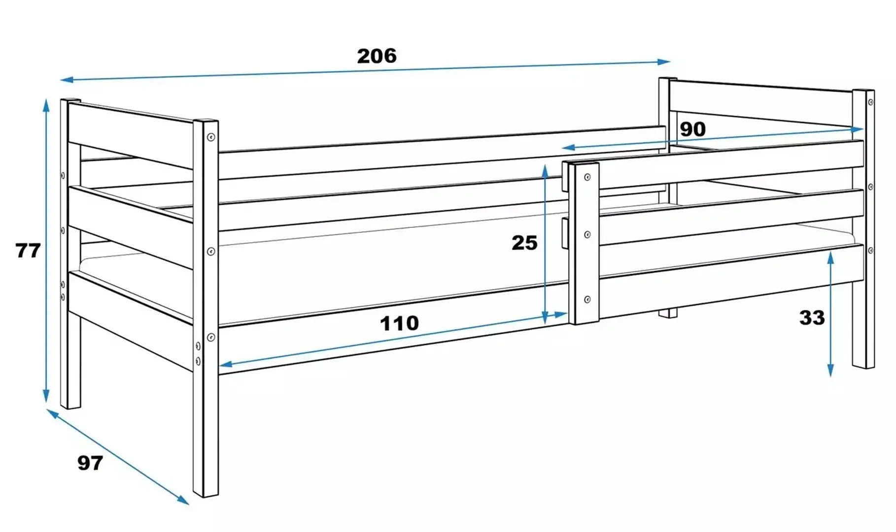 Pat BMS Group Eryk 90x200 (Pine)