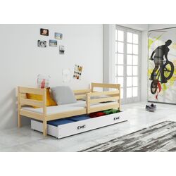 Pat BMS Group Eryk cu sertar 80x190 (Pine/White)