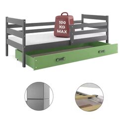 Pat BMS Group Eryk cu sertar 90x200 (Pine/White) Thumb