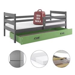 Pat BMS Group Eryk sertar/saltea 80x190 (Graphite/Green) Thumb