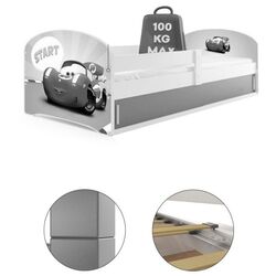 Кровать BMS Group Luki 1 Car 80x160 (White/Graphite) Thumb