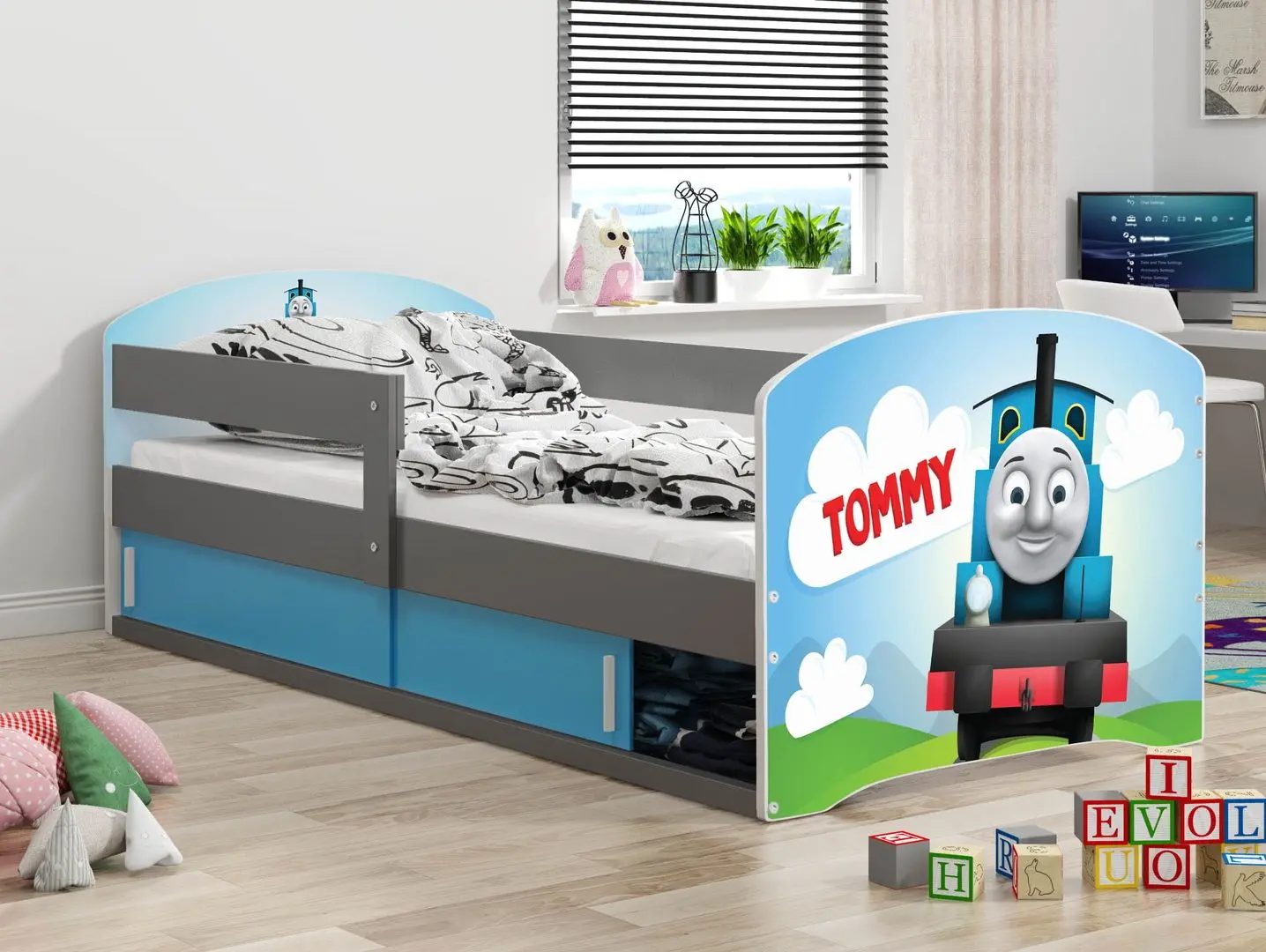 Pat BMS Group Luki 1 Tommy 80x160 (Graphite/Blue)