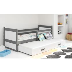 Pat BMS Group Rico cu pat retractabil 90x200 (Graphite/White)