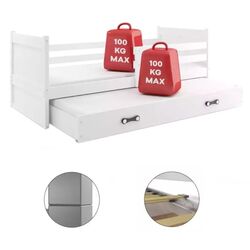 Pat BMS Group Rico cu pat retractabil 90x200 (White) Thumb