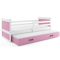 Pat BMS Group Rico cu pat retractabil 90x200 (White/Pink) Thumb