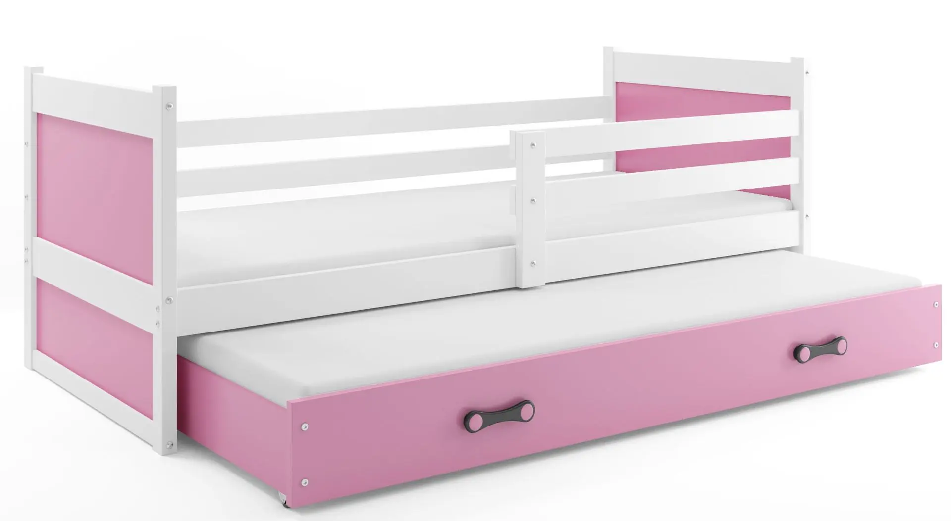 Pat BMS Group Rico cu pat retractabil 90x200 (White/Pink)