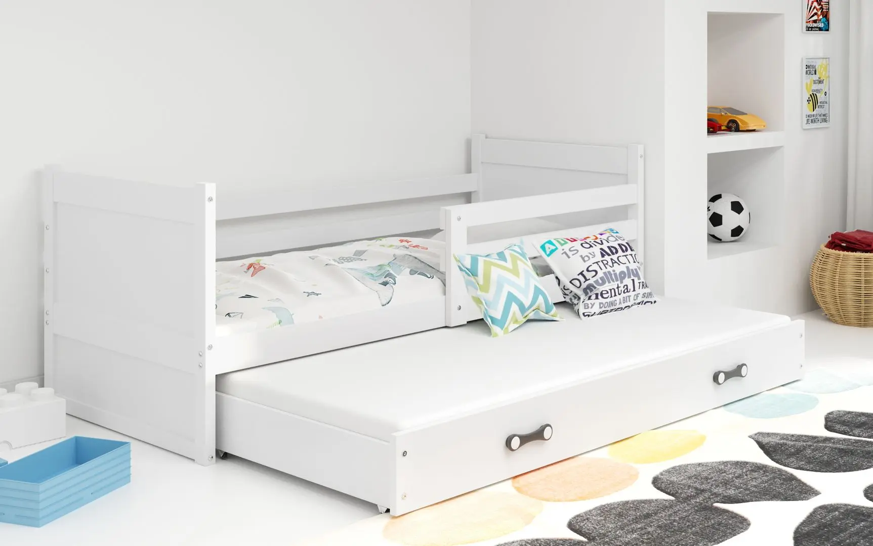 Pat BMS Group Rico cu pat retractabil 90x200 (White)