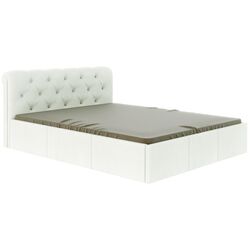 Pat BonMebel Kalipso piele artificiala/mecanism de ridicare 160x200 (White)