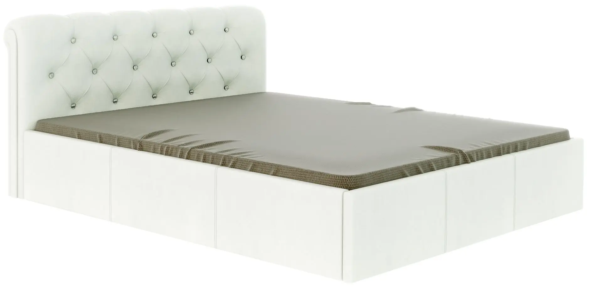 Pat BonMebel Kalipso piele artificiala/mecanism de ridicare 160x200 (White)