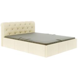 Pat BonMebel Kalipso piele artificiala/mecanism de ridicare 180x200 (Beige)
