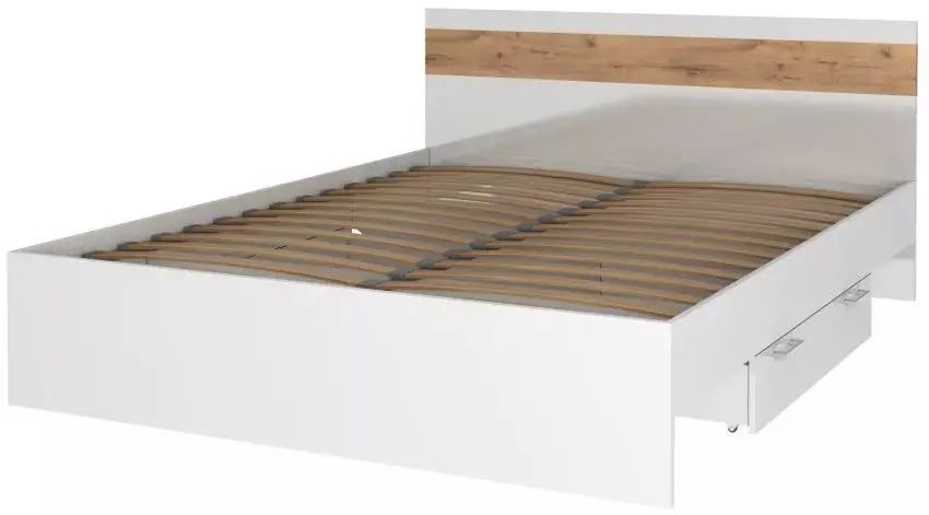 Кровать BonMebel Santa Monica 160x200 (Белый Глянец/Бунратти)