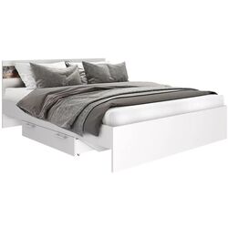 Кровать BonMebel Santa Monica 160x200 (Белый Глянец/Радужный)