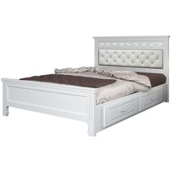 Pat Браво-Мебель Gratsiya 160x200 White Antique (cu sertare)