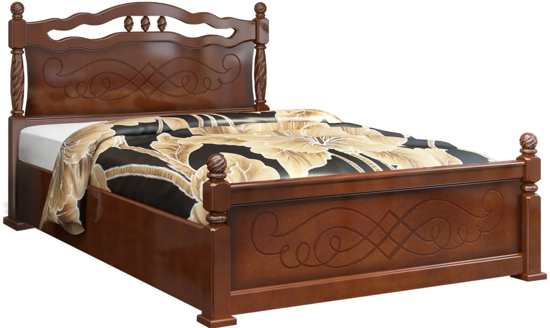 Pat Браво-Мебель Karina-14 140x200 Walnut (cu mec. de ridicare)