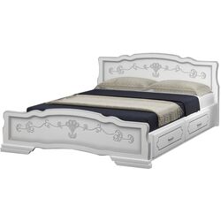 Pat Браво-Мебель Karina-6 180x200 White Pearl (cu sertare)