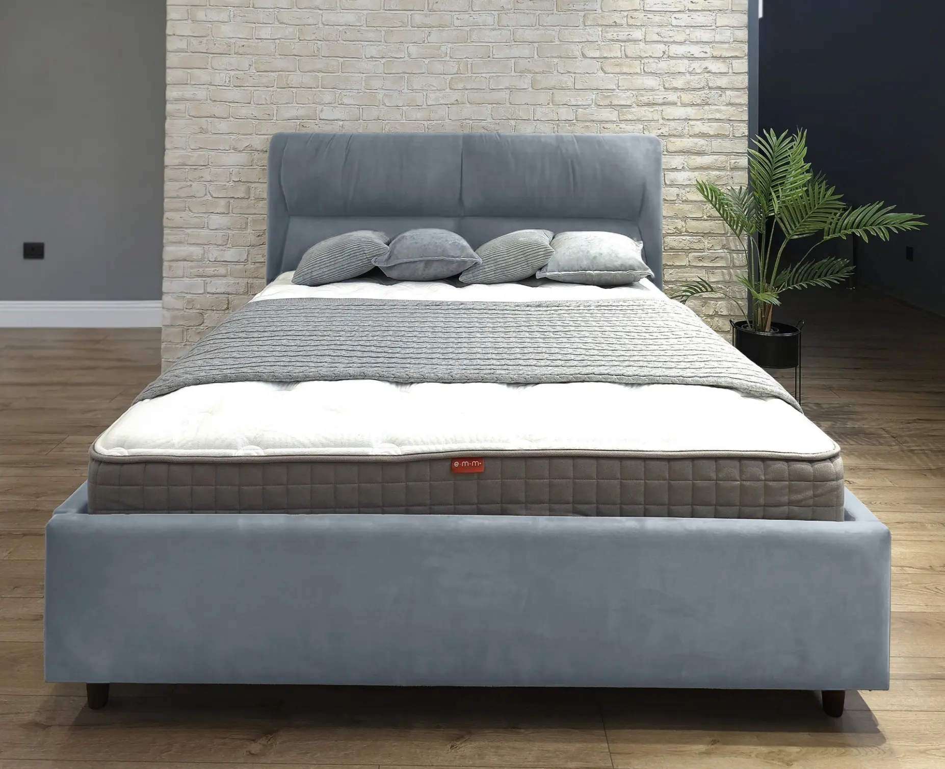 Кровать Charmbed Alisa Prestige 140x200 Velluto 16 (Grey) - 2