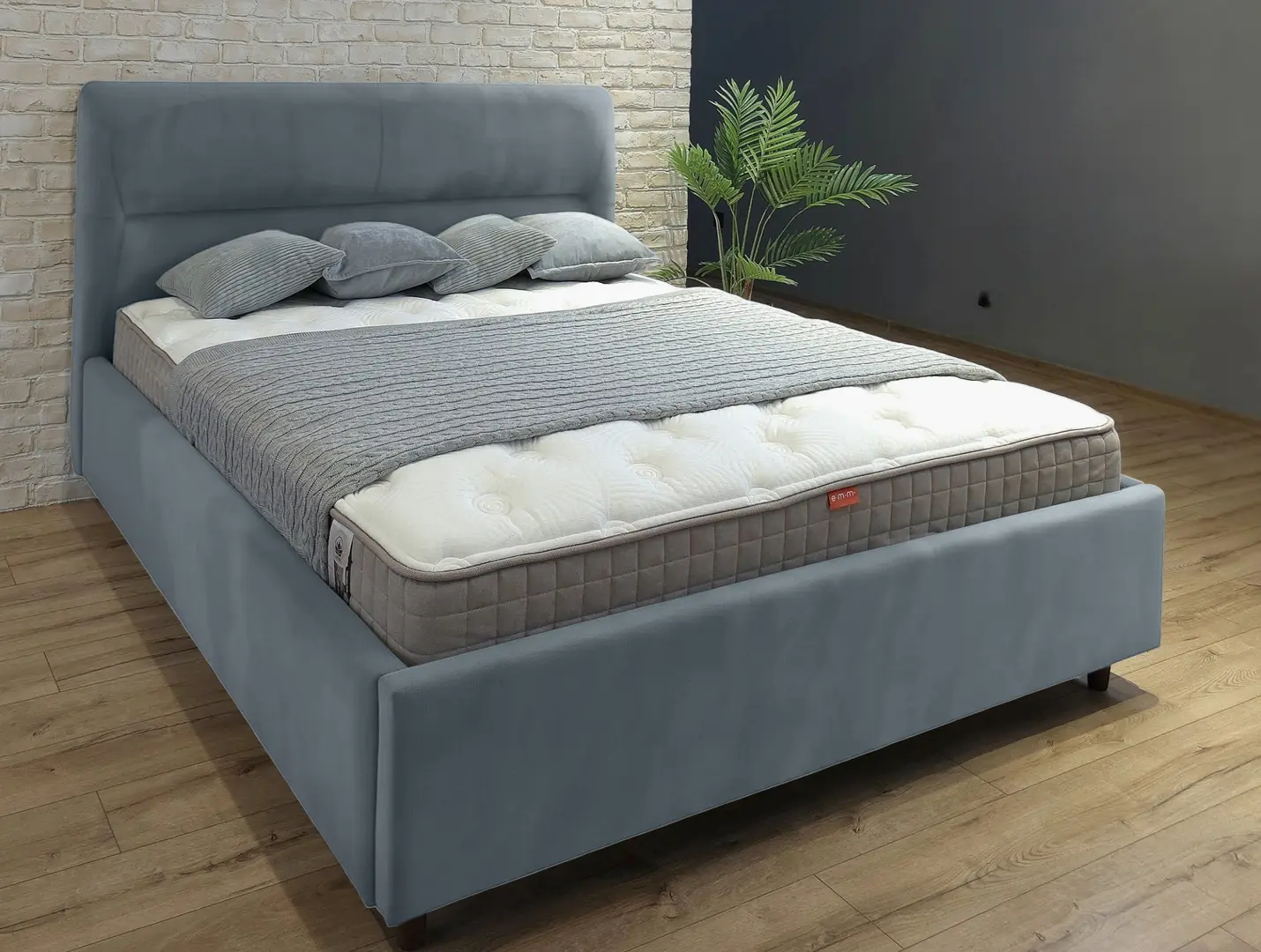 Кровать Charmbed Alisa Prestige 140x200 Velluto 16 (Grey)