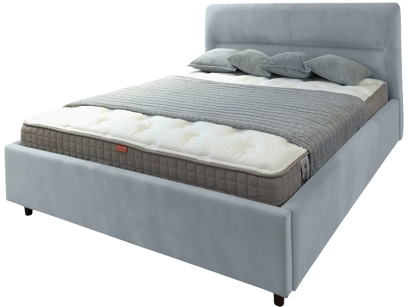 Кровать Charmbed Alisa Prestige 160x200 Velluto 15 (Silver) - 4