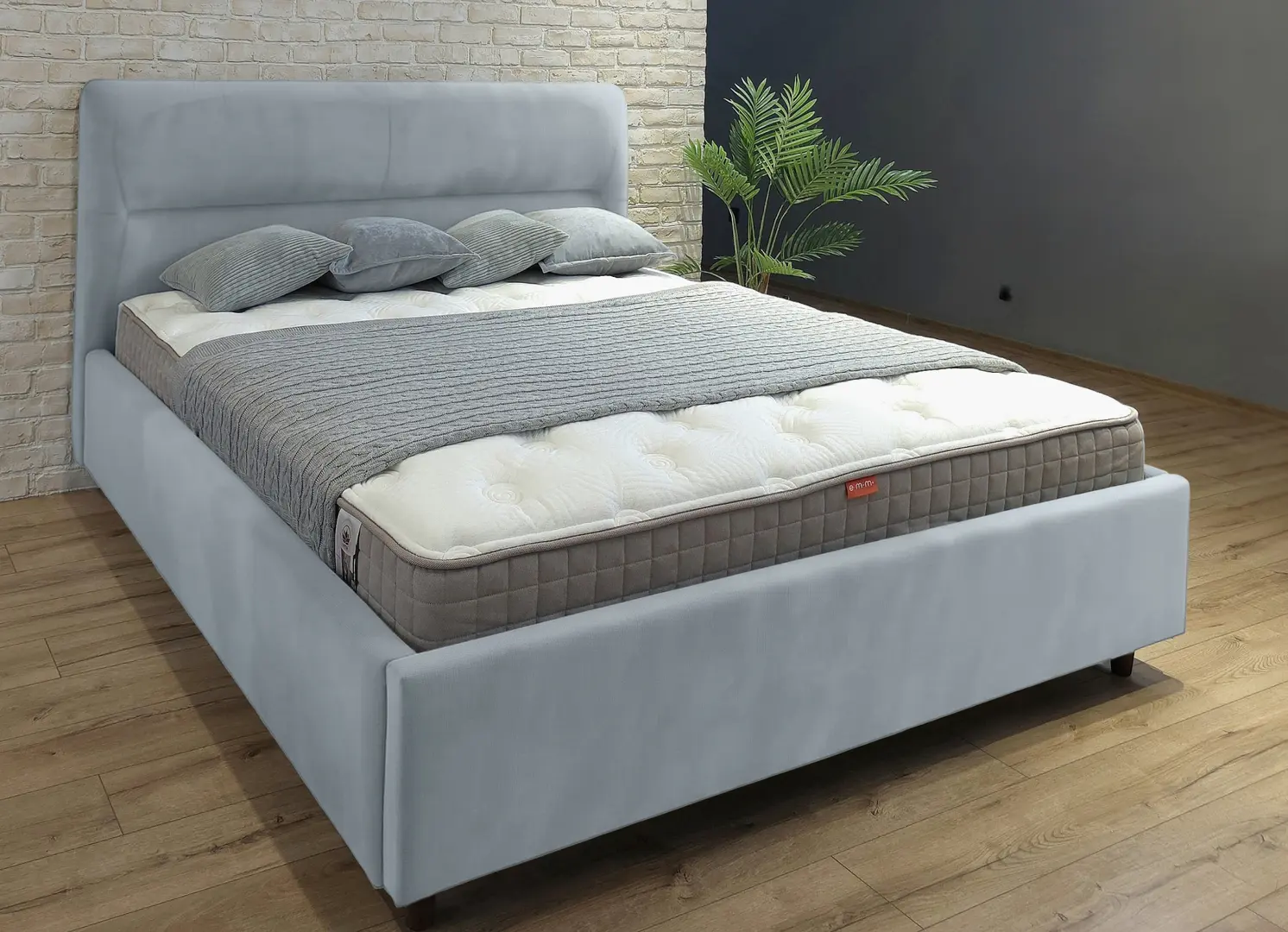 Кровать Charmbed Alisa Prestige 160x200 Velluto 15 (Silver)