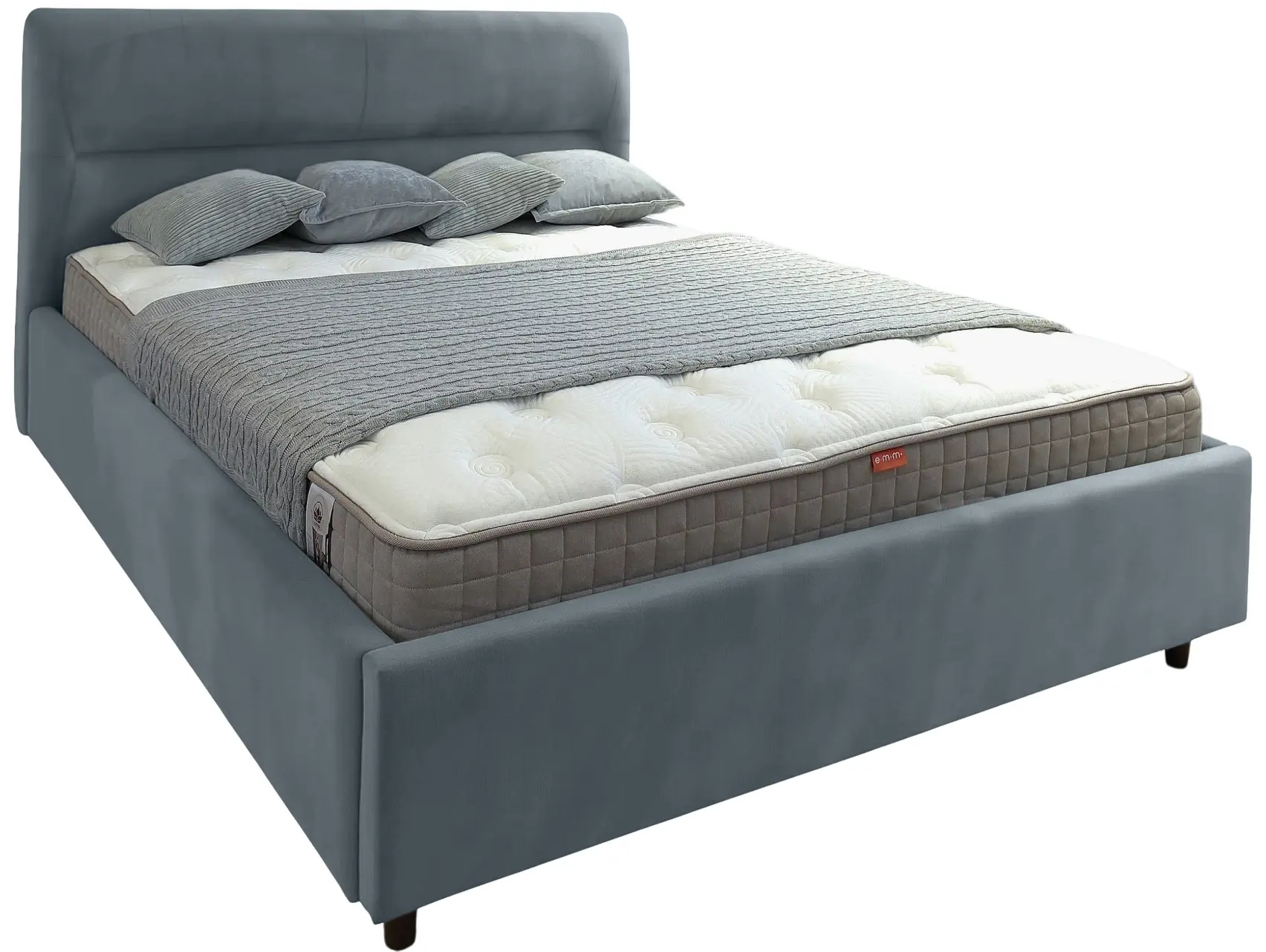 Pat Charmbed Alisa Prestige 160x200 Velluto 16 (Grey) - 3