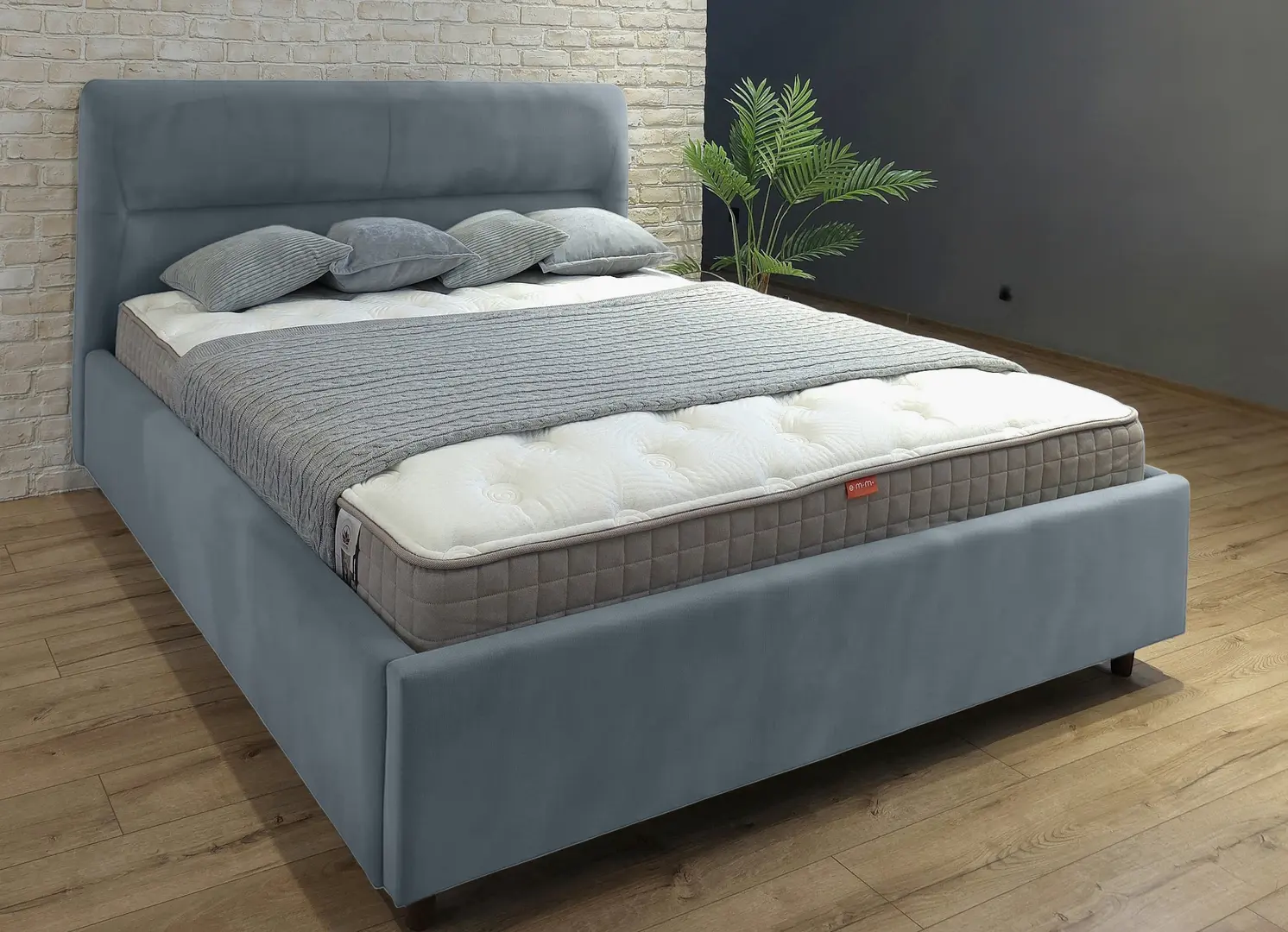 Pat Charmbed Alisa Prestige 160x200 Velluto 16 (Grey)