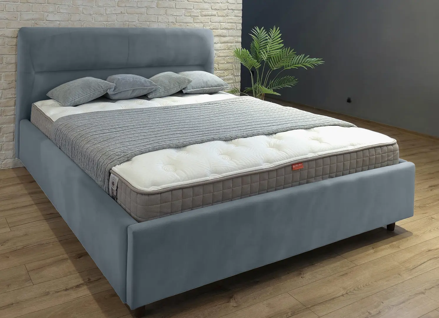 Кровать Charmbed Alisa Prestige 180x200 Velluto 16 (Grey)