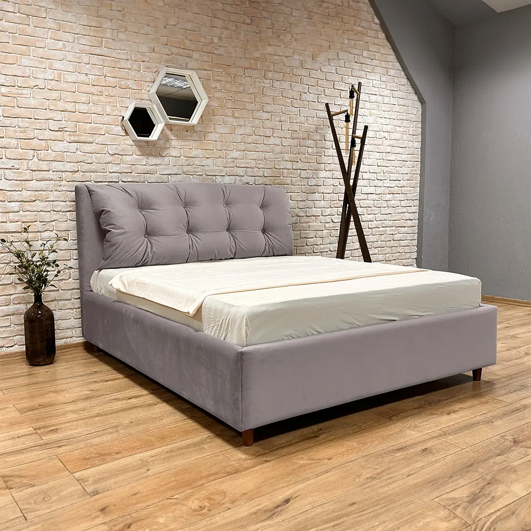 Pat Charmbed Confort Adaline Modern 140x200 Velluto 15 (Silver/Walnut)