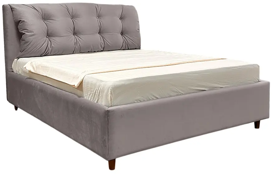 Pat Charmbed Confort Adaline Modern 160x200 Velluto 15 (Silver/Walnut)