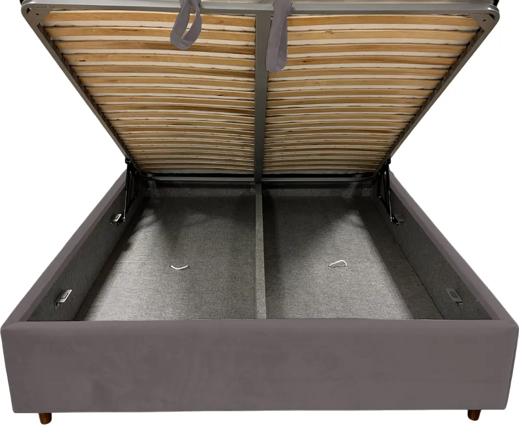 Pat Charmbed Confort Adaline Modern 160x200 Velluto 16 (Grey/Walnut)