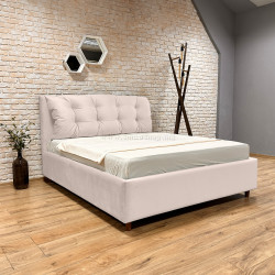 Кровать Charmbed Confort Adaline Modern 180x200 Velluto 02 (Beige/Walnut) Thumb