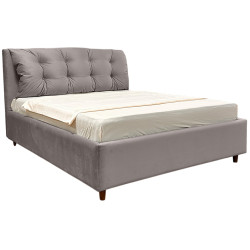 Pat Charmbed Confort Adaline Modern 180x200 Velluto 15 (Silver/Walnut) Thumb