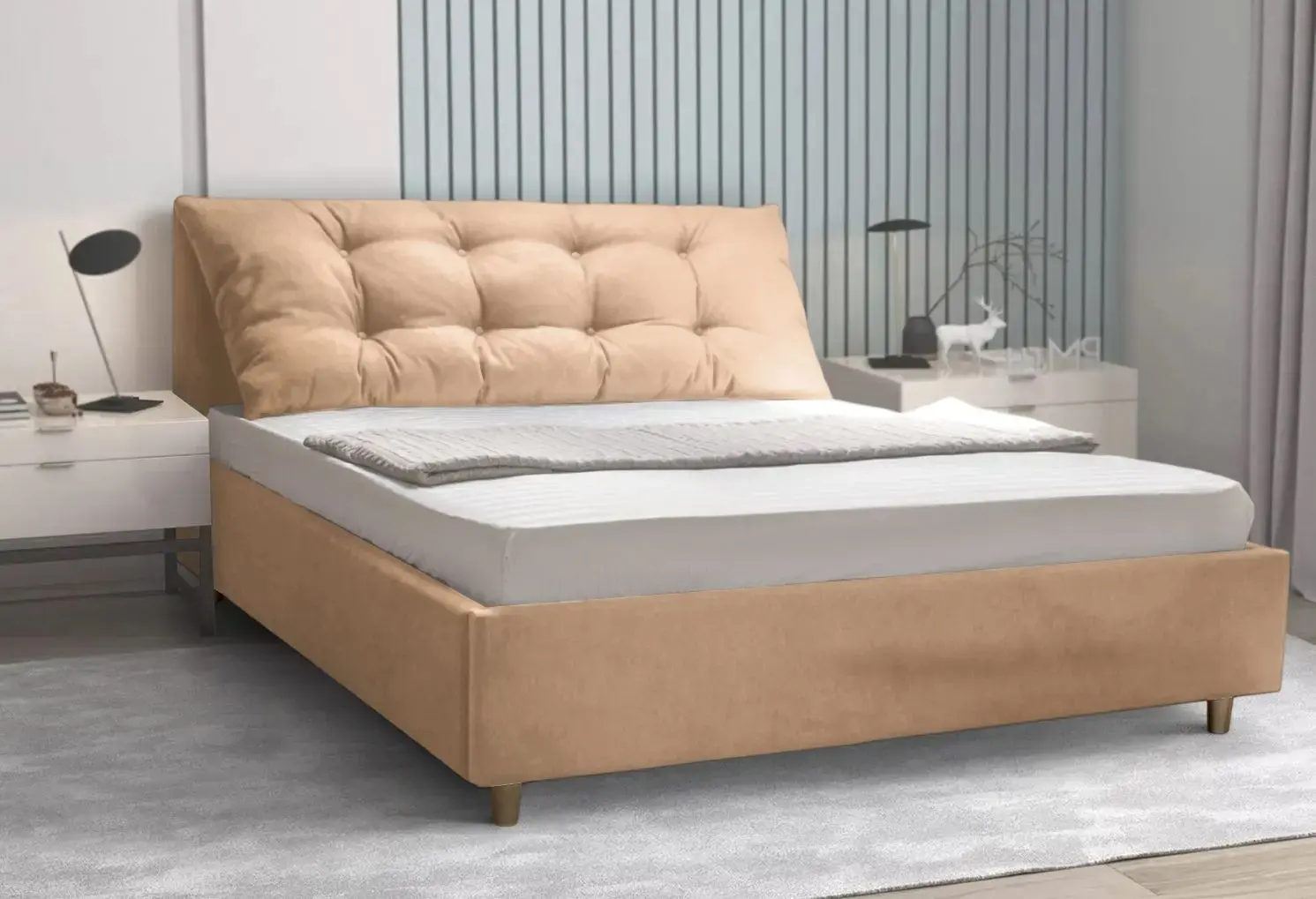 Pat Charmbed Confort Adaline New 120x200 London 03 (Beige/Walnut)