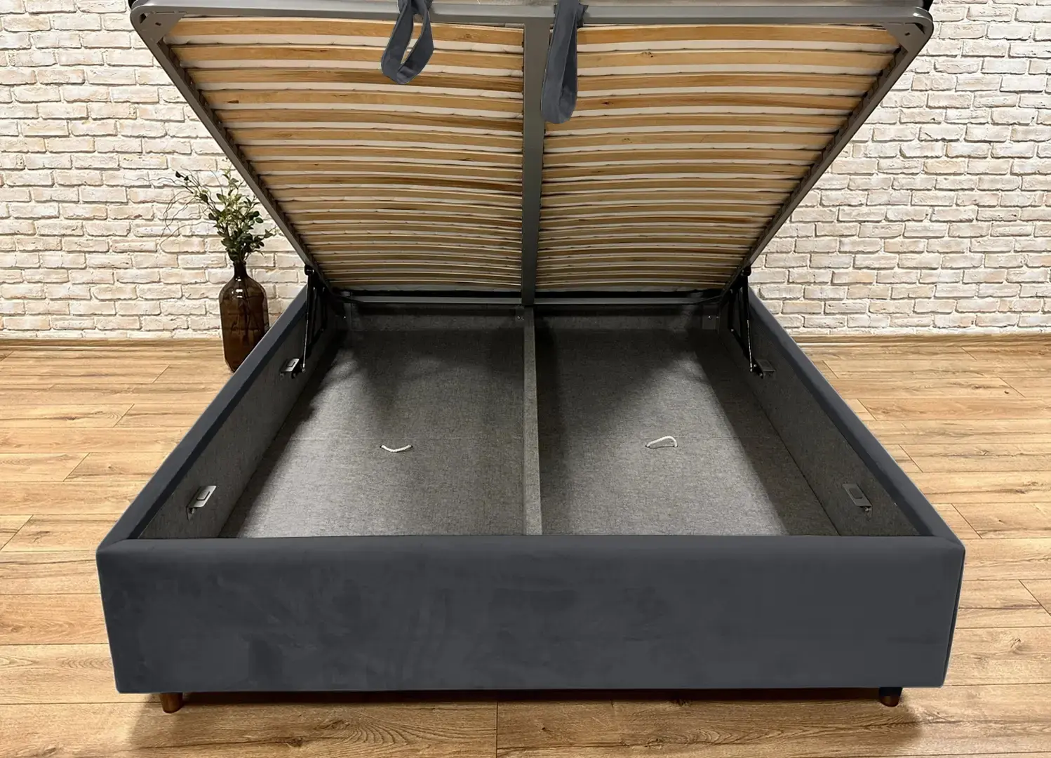 Pat Charmbed Confort Adaline New 120x200 London 16 (Dark Grey/Walnut) - 3