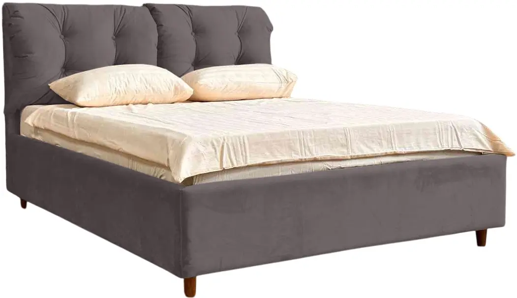Pat Charmbed Confort Adele Modern 140x200 Velluto 16 (Grey/Walnut)