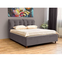 Pat Charmbed Confort Adele Modern 140x200 Velluto 16 (Grey/Walnut)