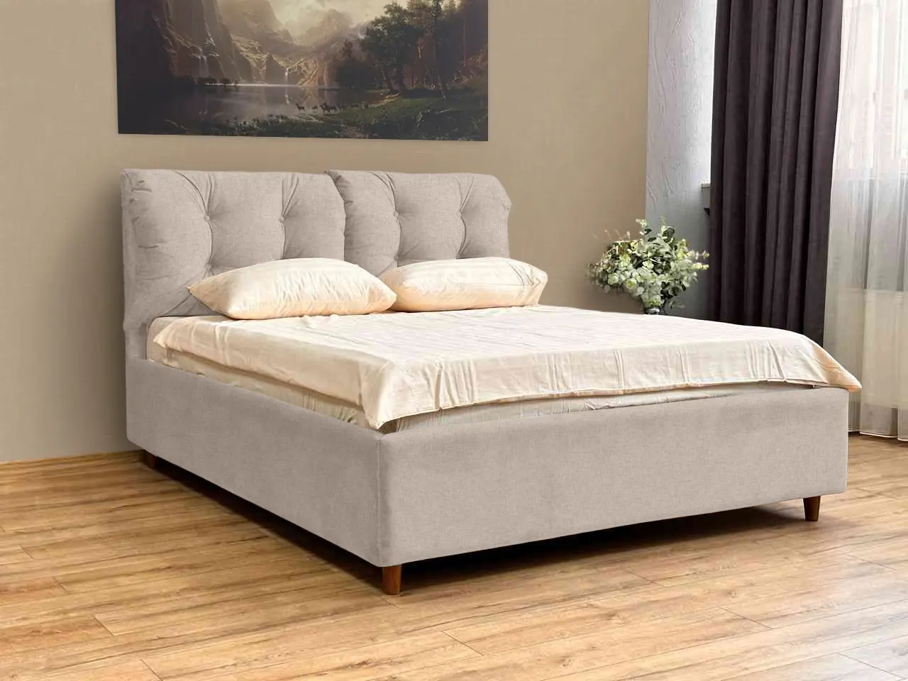 Pat Charmbed Confort Adele Modern 180x200 Glow 03 (Fossil/Walnut)