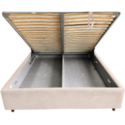 Pat Charmbed Confort Adele Modern 180x200 Velluto 02 (Beige/Walnut) Thumb