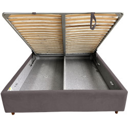 Pat Charmbed Confort Adele Modern 180x200 Velluto 16 (Grey/Walnut) Thumb