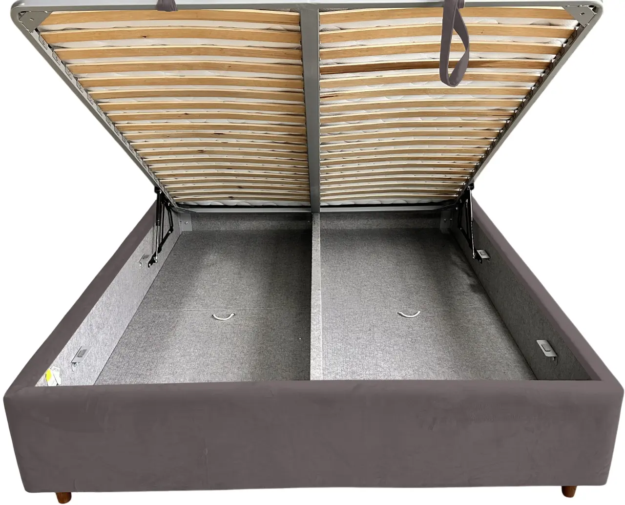 Pat Charmbed Confort Adele Modern 180x200 Velluto 16 (Grey/Walnut)