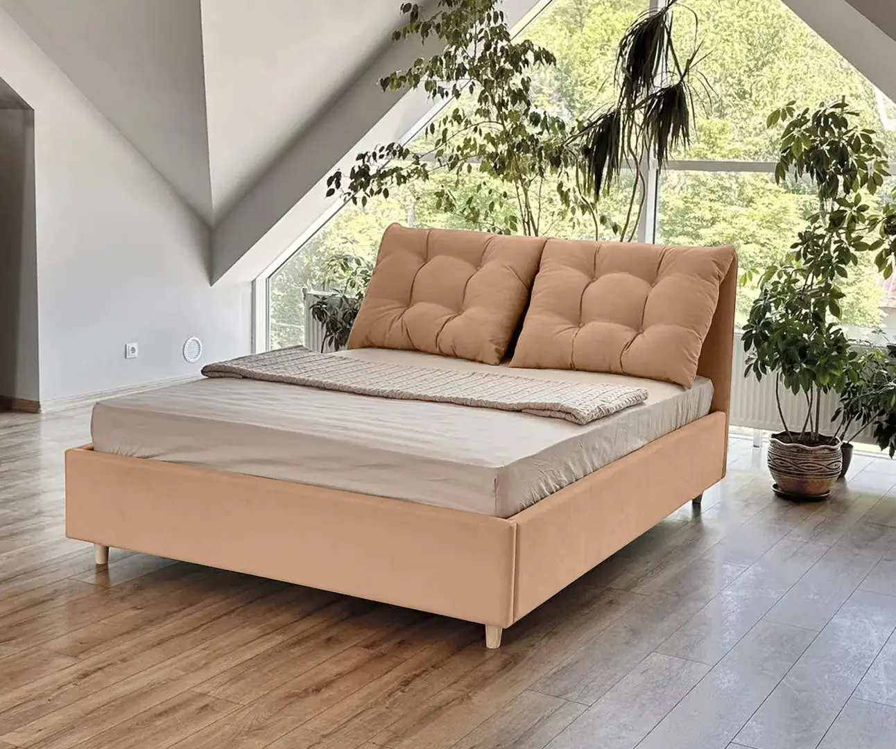 Pat Charmbed Confort Adele New 140x200 London 03 (Beige/Walnut)